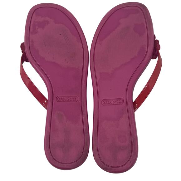 Coach Lindy Pink Flower Flip-Flop Sandals Women’s US 9 – Gently Used - Picture 5 of 5